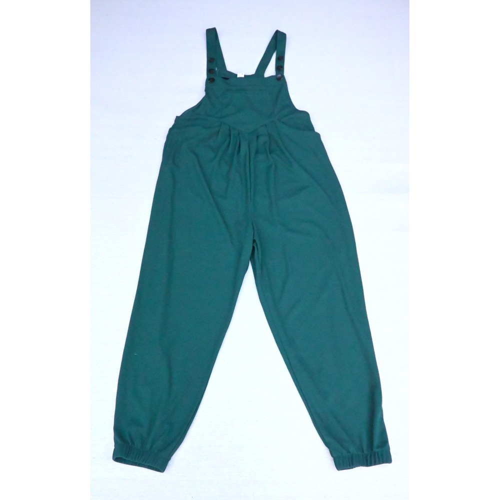 Halara Womens S Teal Bib Overall Jumpsuit Adjustable Straps Tapered Ankle Soft